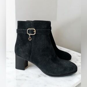 Kate Spade suede leather ankle boots black 10